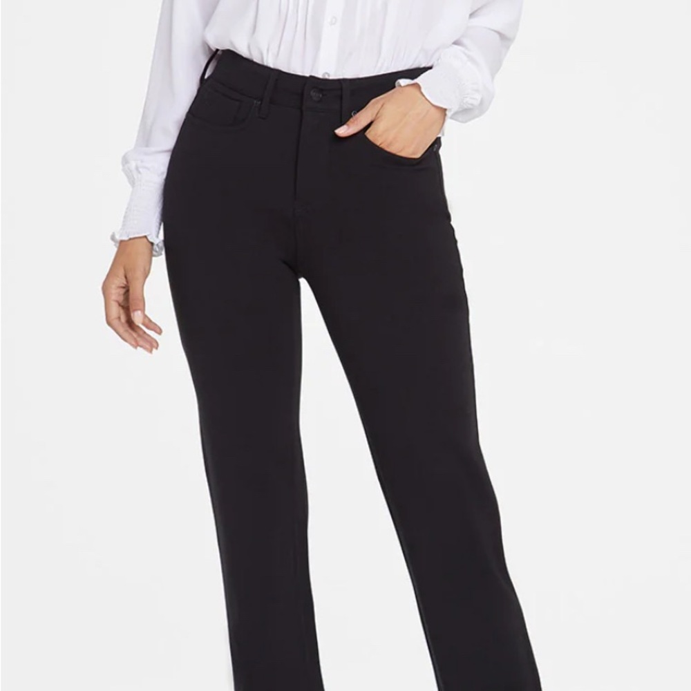 NYDJ Black Straight Leg Pants Timeless Fit